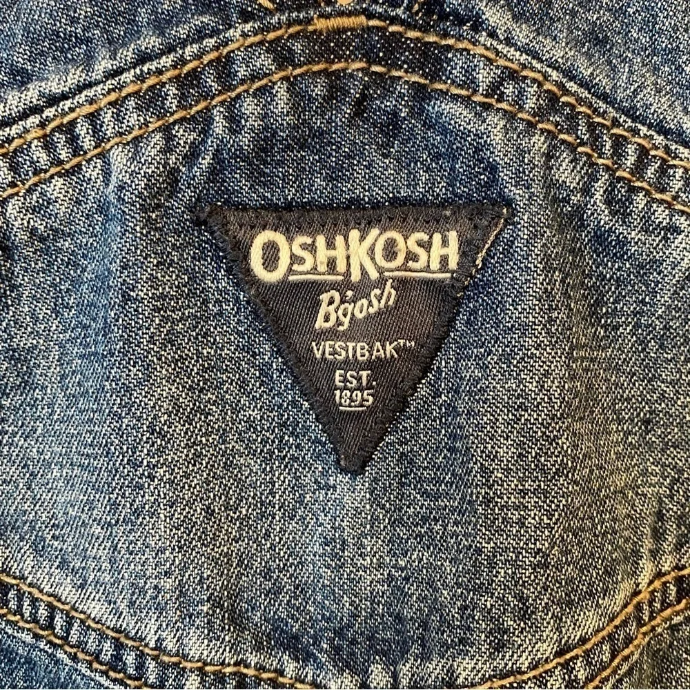 OshKosh B' Gosh Denim Bib Overalls Blue Jeans Toddler Kids Size 12 Months